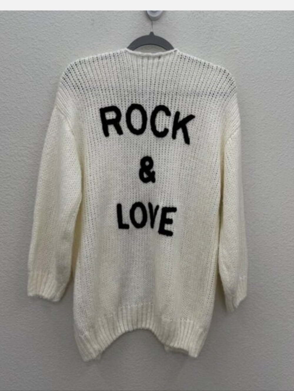 Fashion Rock & Love Open Front Knit Cardigan Sweater Womens size Small NWT